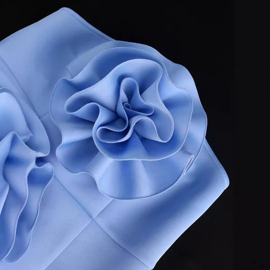 Damen Abendkleid mit voluminösen 3D-Blütenapplikationen R&B