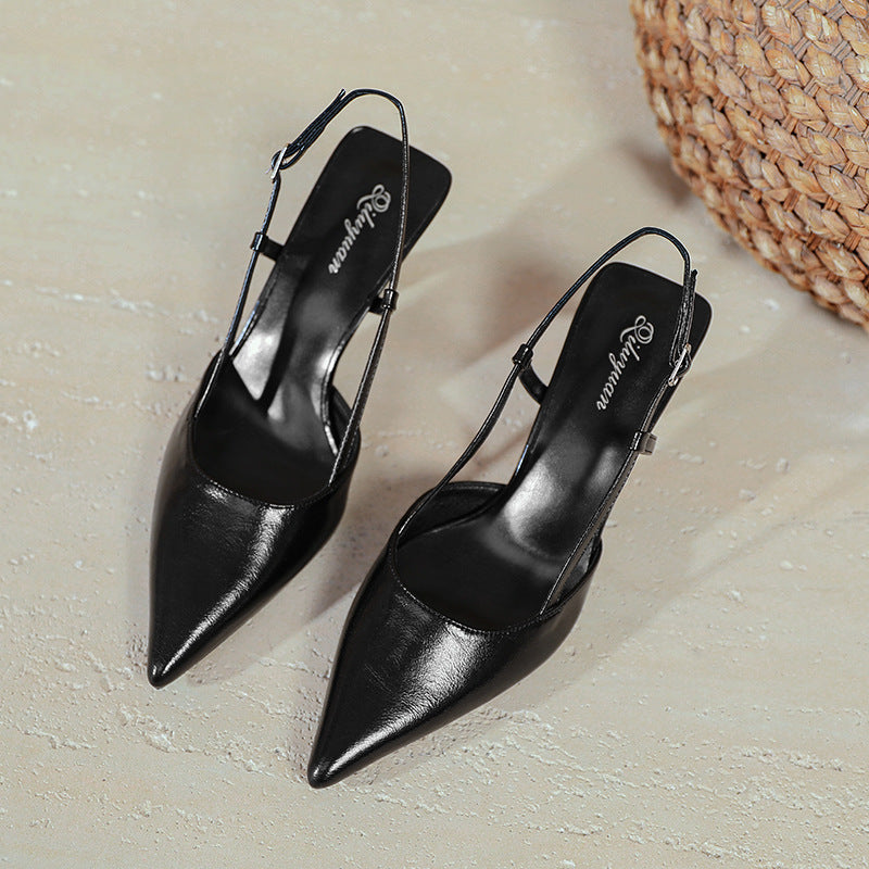 Damen stilvolle Slingback-Pumps mit schmalem Absatz R&B