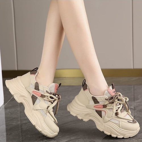 Damen Chunky Sneakers mit atmungsaktiven Mesh-Einsätzen und komfortabler Dämpfung R&B
