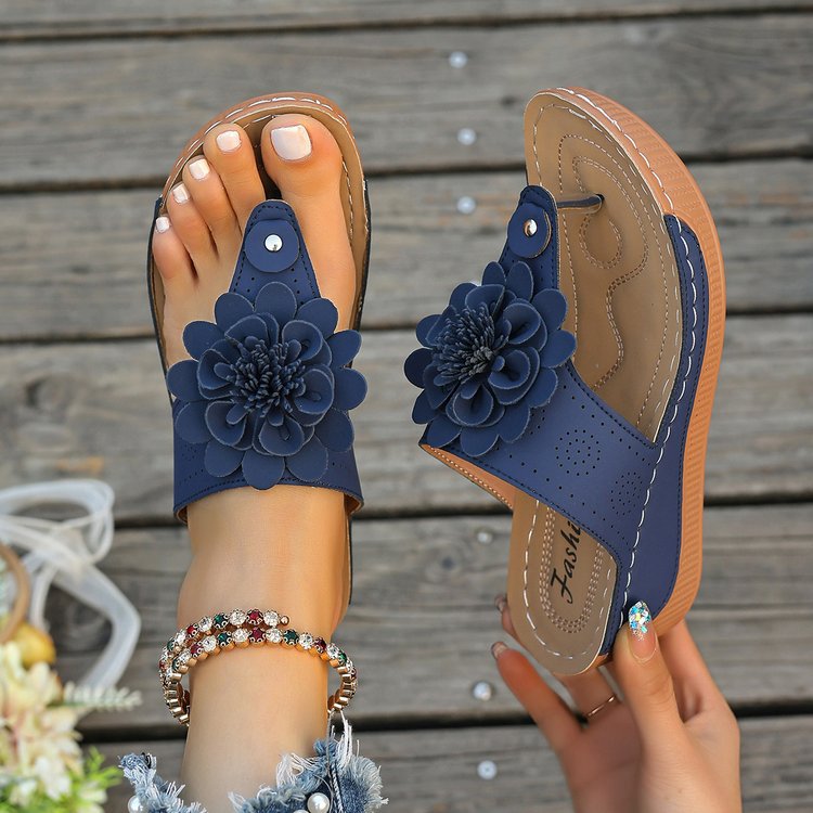 Damen Bequeme und modische Blumensandalen R&B