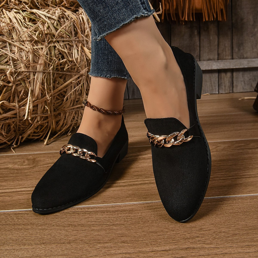 Damen elegante Ballerinas mit floralem Knoten-Design R&B