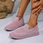 Damen Slip-On Sneakers mit atmungsaktivem Strickoberteil und flexiblem Sohlenprofil R&B