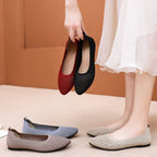 Damen Atmungsaktive Ballerinas mit elastischem Strickdesign R&B
