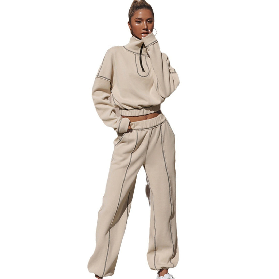 Damen cropped Sweatshirt mit Reißverschluss R&B