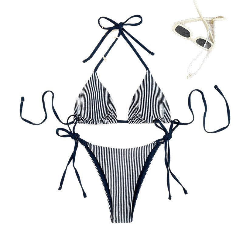 Damen Triangel-Bikini mit verstellbaren Schnürdetails R&B