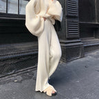 Damen Weitgeschnittene Relaxed-Look Strickhose
