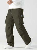 Herren Cargo-Hose mit multifunktionalen Taschen und elastischem Bund Hedi-Mode