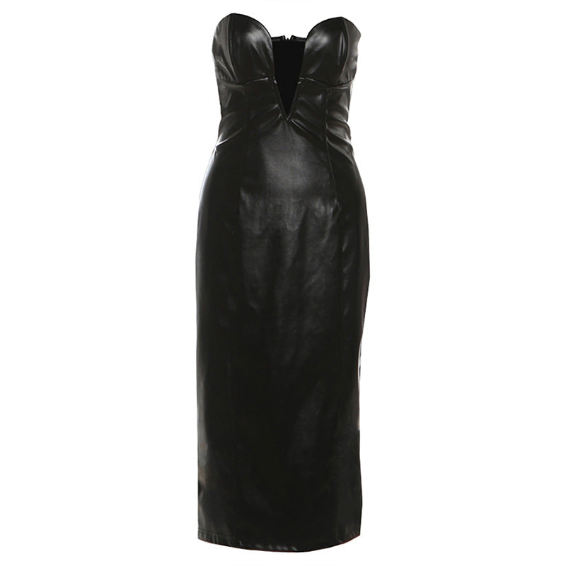 Damen Bodycon Abendkleid mit herzförmigem Ausschnitt und figurbetonendem Design R&B