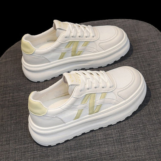 Damen Sportliche Sneaker mit bequemer Plateausohle und atmungsaktiver Obermaterialstruktur R&B