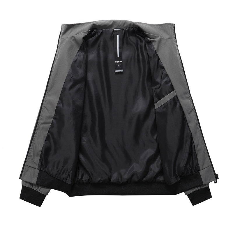 Herren sportive Übergangsjacke mit elastischen Bündchen und praktischen Reißverschlusstaschen