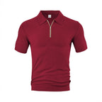 Herren Polo-Shirt mit elegantem Reißverschluss und strukturiertem Design R&B