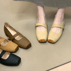 Damen Ballerinas mit elastischem Riemchen und komfortablem Fußbett R&B