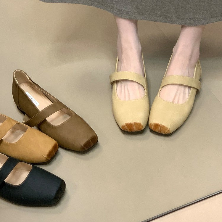 Damen Ballerinas mit elastischem Riemchen und komfortablem Fußbett R&B