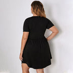 Damen Knielanges Jersey-Kleid mit Knopfleiste R&B
