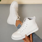 Damen High-Top Sneakers mit floralem und Totenkopf-Muster R&B
