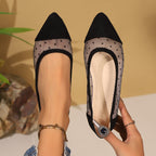 Damen elegante spitze Ballerinas aus Netzstoff mit Punkten R&B