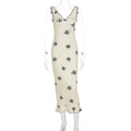 Damen Elegantes Maxikleid mit floralen Motiven und Rüschen R&B