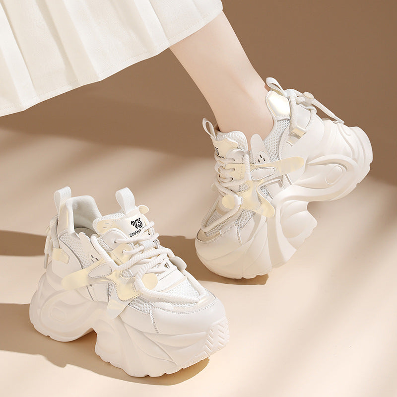 Damen Sportliche Lauf-Sneaker mit überdimensionaler Sohle und atmungsaktivem Mesh R&B