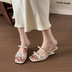 Damen elegante Sling-Pumps mit modischem Schleifendetail und komfortabler Absatzhöhe R&B
