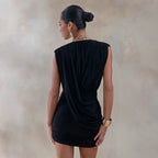Damen Wickelkleid mit figurbetontem Schnitt und gerafften Details R&B