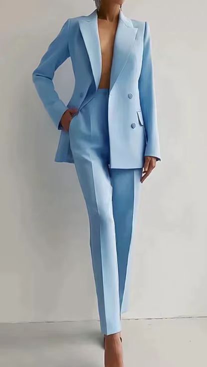 R&B | Eleganz Reverskragen Blazer & Hochtaillierte Hose