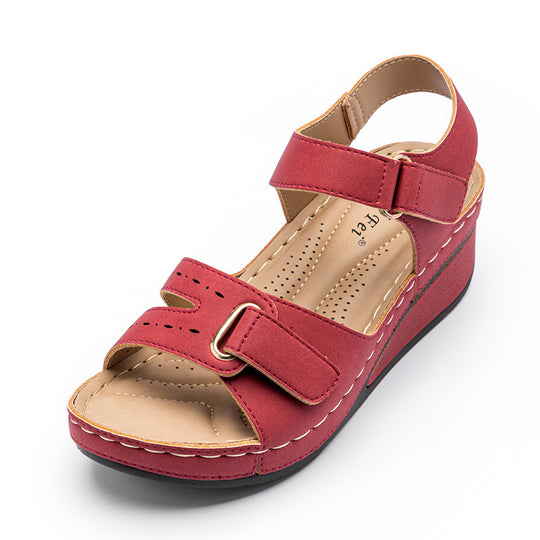 Damen Komfortable Wedge-Sandalen mit verstellbarem Riemen R&B