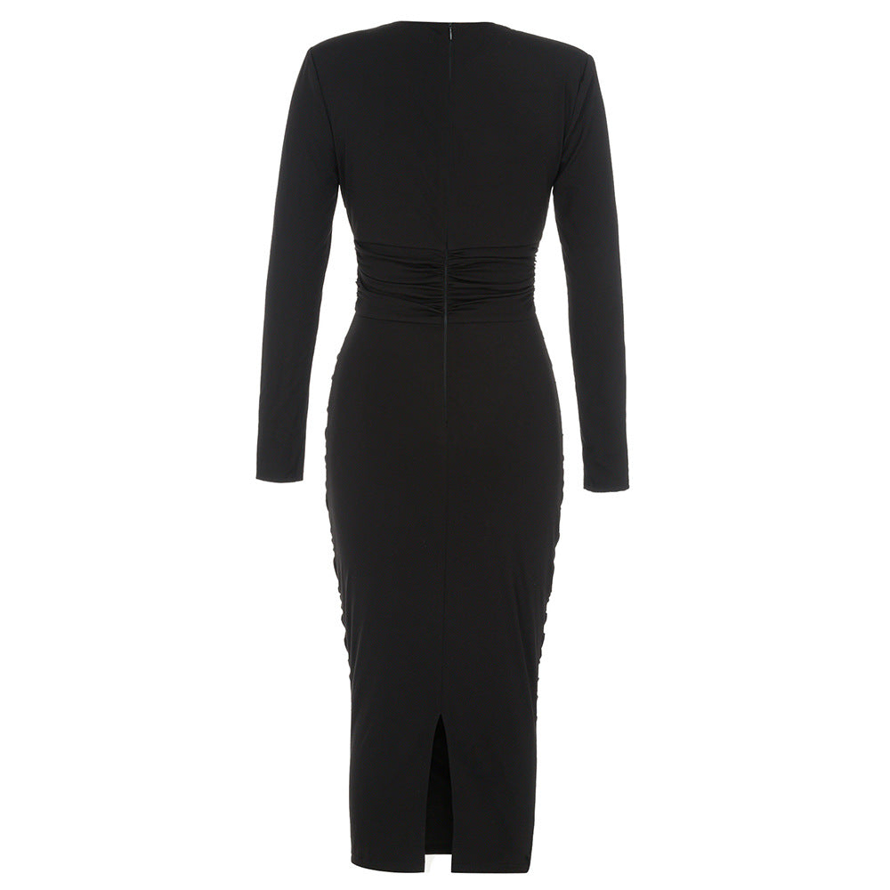 Damen Wickelkleid mit elegantem Schnitt und seitlichem Cut-Out R&B