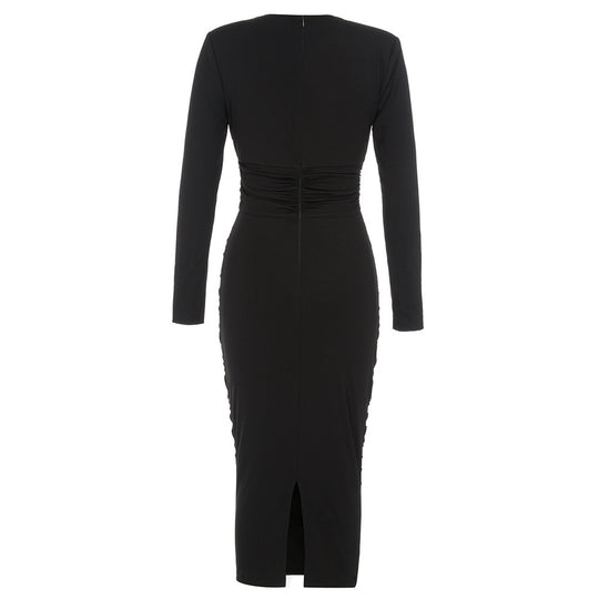 Damen Wickelkleid mit elegantem Schnitt und seitlichem Cut-Out R&B