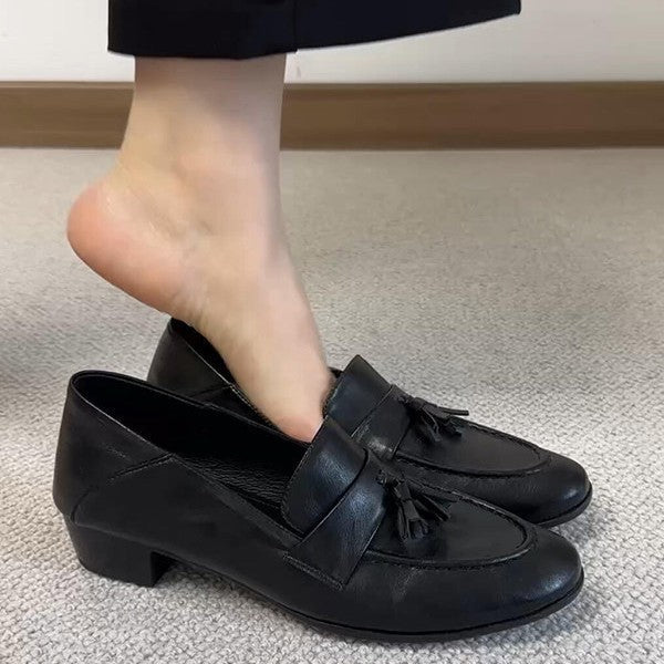 Damen elegante Mokassins mit modischem Quasten-Design R&B