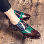 Damen Elegante Brogue-Schuhe aus hochwertigem Leder mit einzigartigen Farbdetails R&B