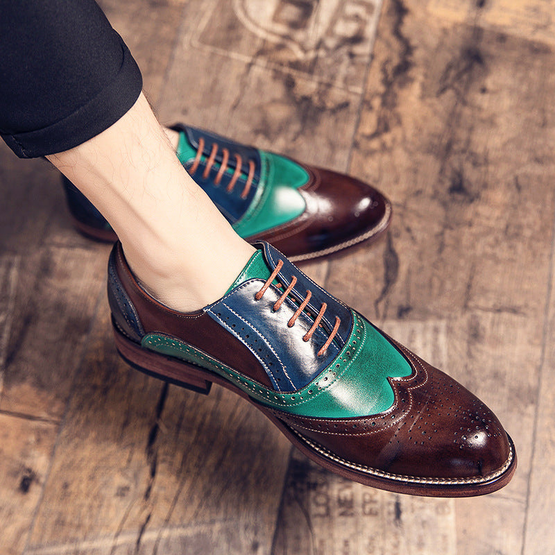 Damen Elegante Brogue-Schuhe aus hochwertigem Leder mit einzigartigen Farbdetails R&B