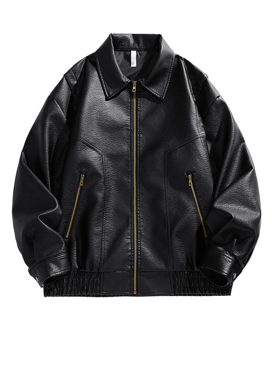 Herren kurz geschnittene jacke mit elastischem Bund und Taschen R&B