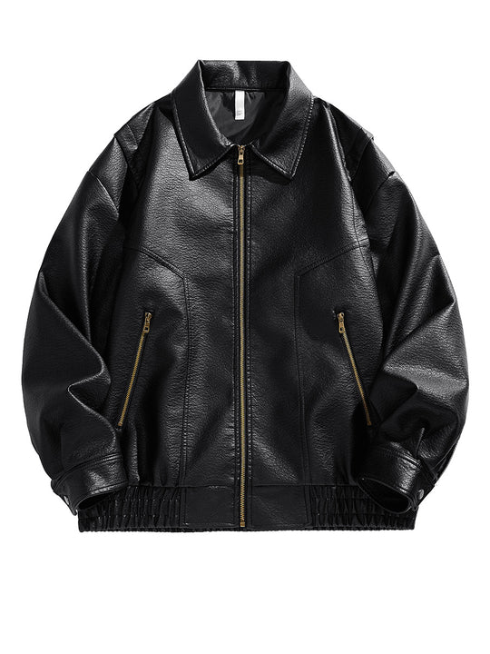 Herren kurz geschnittene jacke mit elastischem Bund und Taschen R&B