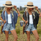 Damen Leichtes Kimono mit modernem Batikdesign