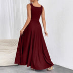 Elegantes Damen Maxikleid mit weichem Schnitt & quadratischem Ausschnitt | R&B