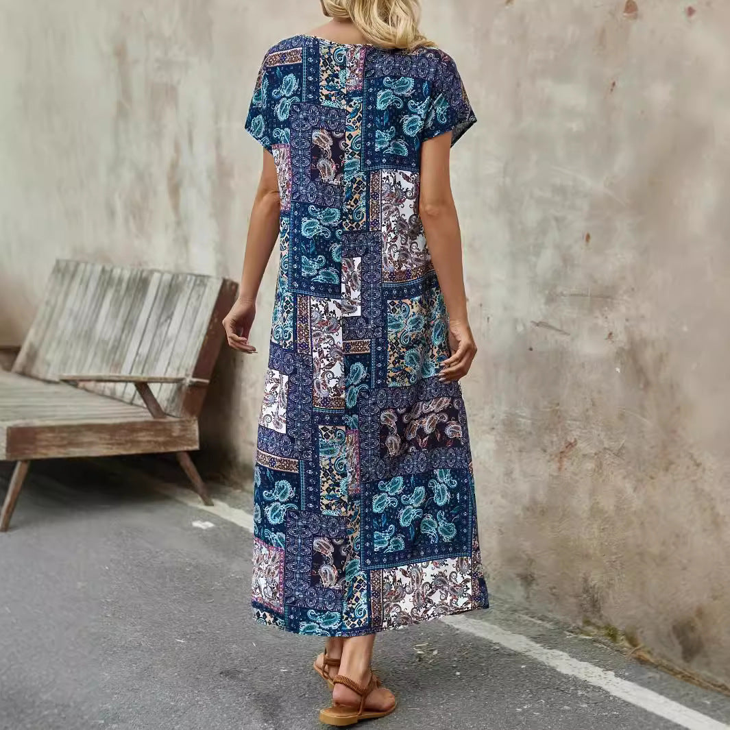 Damen Maxikleid mit Paisleymuster R&B