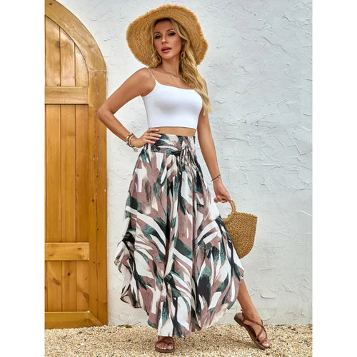 Damen Maxirock mit elegantem Paisleymuster und elastischem Bund R&B