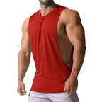Herren nan Muskelshirt mit extra tiefen Armöffnungen und atmungsaktivem Baumwollmix R&B