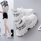 Damen Sportliche Sneakers mit modernem Leopardenmuster und dämpfendem Fußbett R&B