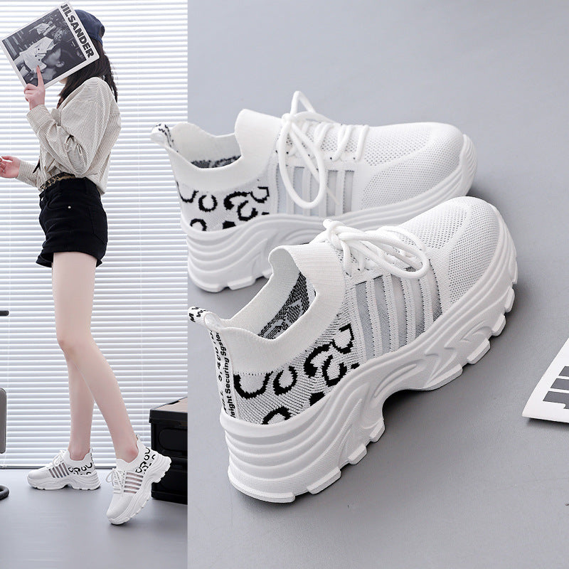 Damen Sportliche Sneakers mit modernem Leopardenmuster und dämpfendem Fußbett R&B