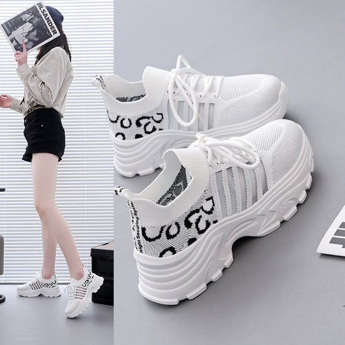 Damen Sportliche Sneakers mit modernem Leopardenmuster und dämpfendem Fußbett R&B