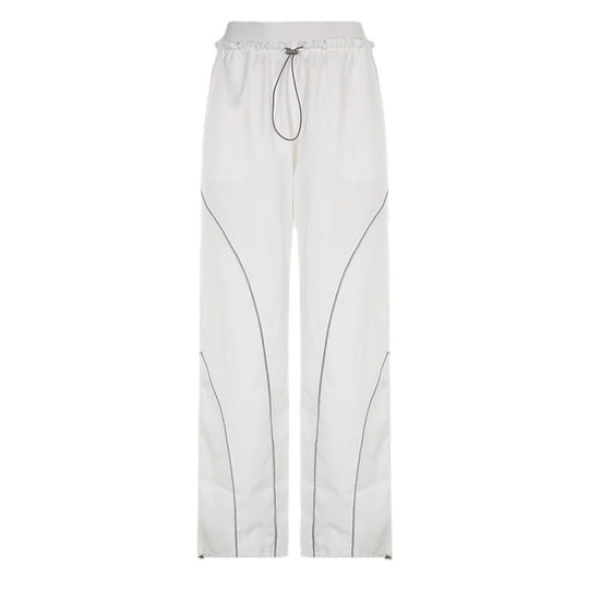 Damen lockere Cargo-Hose mit elastischem Bund und praktischen Seitentaschen R&B