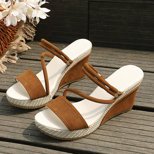 Damen Wedge-Sandaletten mit modischem Riemendesign und komfortabler Fußbettung R&B