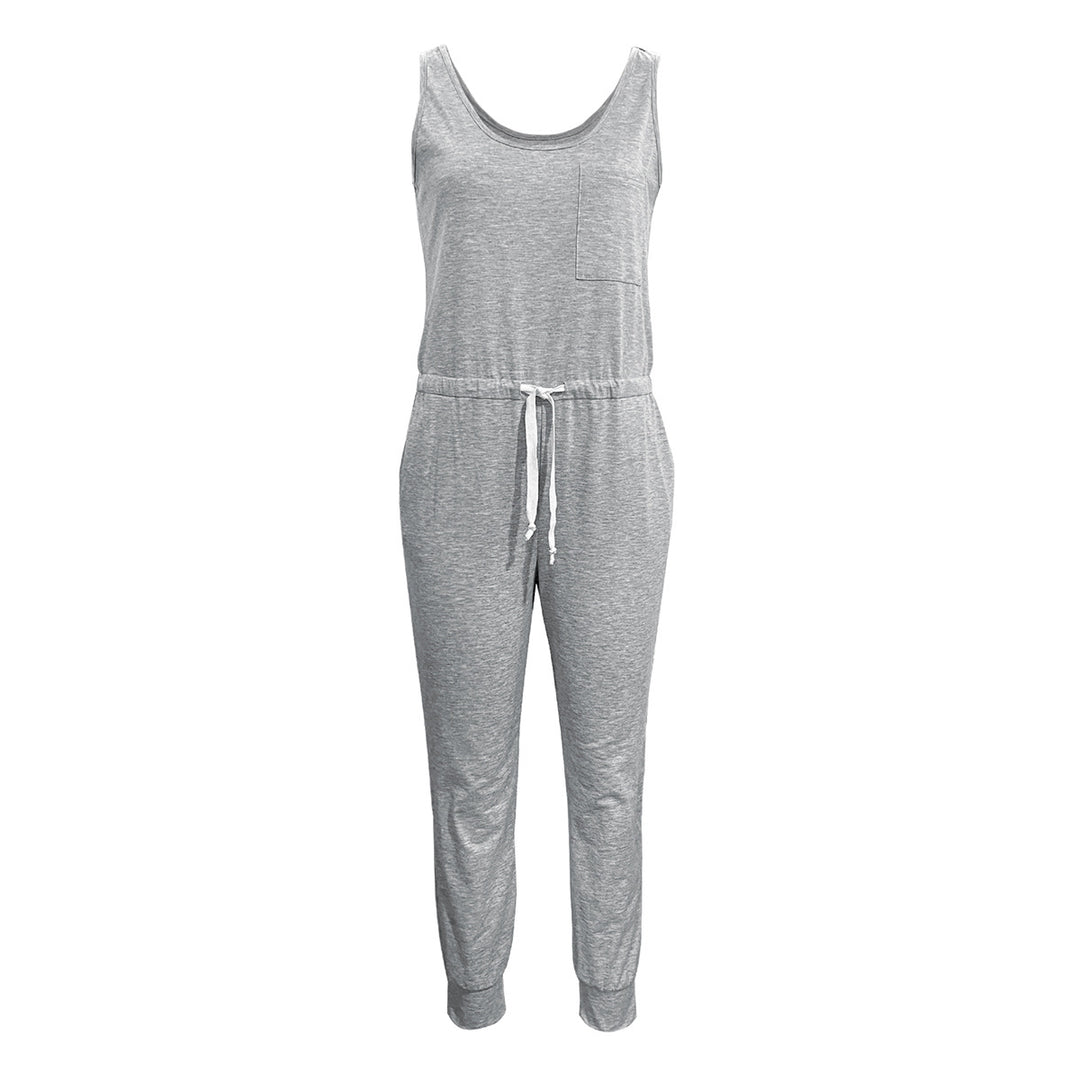 Damen lässiger Overall mit Taschen und Elastischem Taillenzug R&B