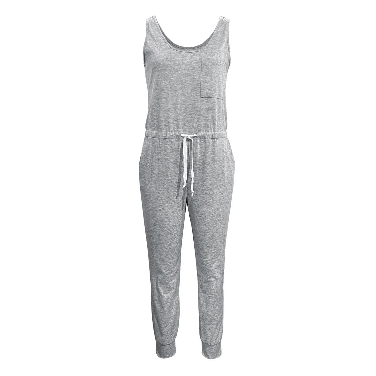 Damen lässiger Overall mit Taschen und Elastischem Taillenzug R&B