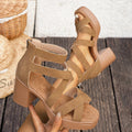Damen Komfortable Blockabsatz-Sandalen mit verstellbaren Riemen R&B