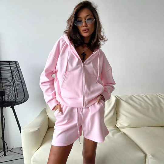 Damen Freizeit-Overall mit Kapuze R&B