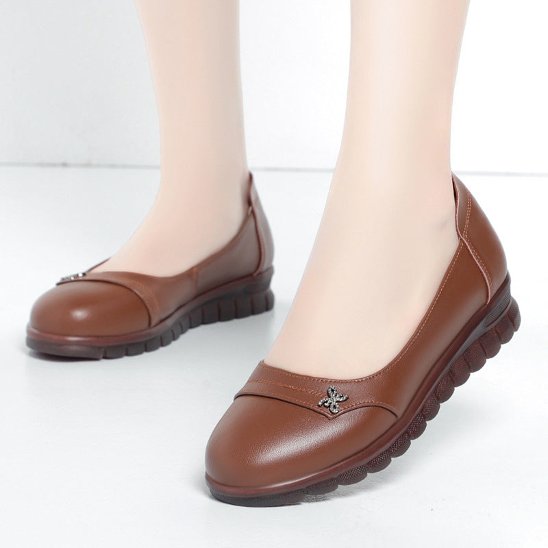 Damen Ballerinas mit dämpfendem Fußbett und dekorativen Schmuckdetails R&B
