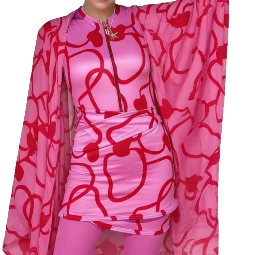 Damen modischer Bademantel mit weitem Cut R&B