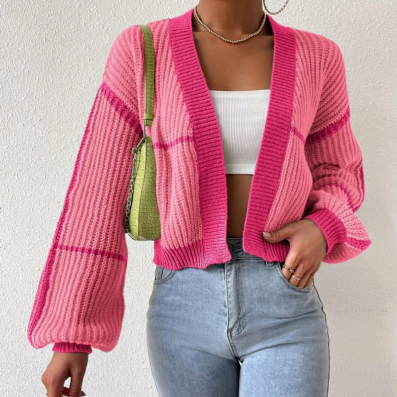 Damen Großer Strickcardigan mit voluminösen Ärmeln R&B